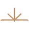 Ekena Millwork Kennewick Timber Gable Bracket, Western Red Cedar, 84"W x 38"H x 3 1/2"D x 3 1/2"F, 11/12 Pitch GBW084X38X0404KEN00SWR - alternate 1